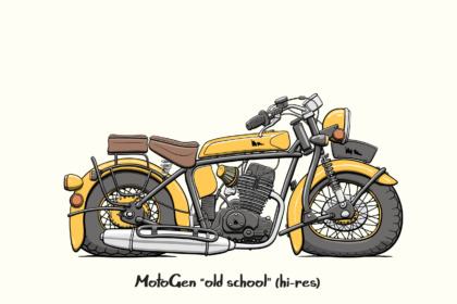 MotoGen old-school, retro motorcycle