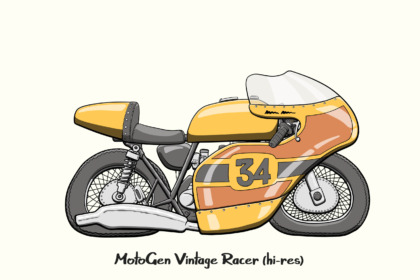 MotoGen vintage racer motorycle